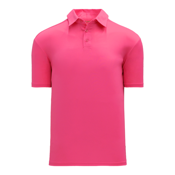 Athletic Knit (AK) A1810L-014 Pink Ladies Short Sleeve Polo Shirt