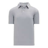 Athletic Knit (AK) A1810L-020 Ladies Heather Grey Short Sleeve Polo Shirt