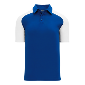 Athletic Knit (AK) A1815A-206 Adult Royal Blue/White Short Sleeve Polo Shirt