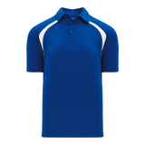 Athletic Knit (AK) A1820A-206 Adult Royal Blue/White Short Sleeve Polo Shirt