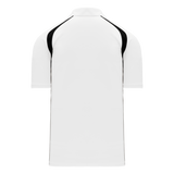 Athletic Knit (AK) A1820A-222 Adult White/Black Short Sleeve Polo Shirt