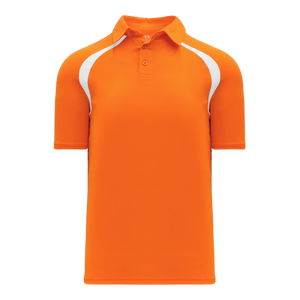 Athletic Knit (AK) A1820A-238 Adult Orange/White Short Sleeve Polo Shirt
