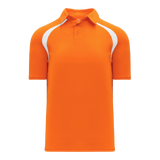 Athletic Knit (AK) A1820A-238 Adult Orange/White Short Sleeve Polo Shirt