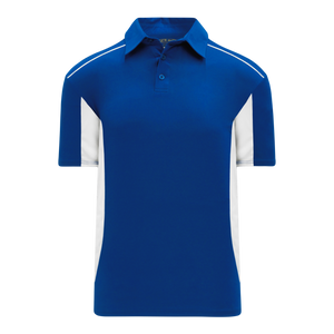 Athletic Knit (AK) A1825A-206 Adult Royal Blue/White Short Sleeve Polo Shirt