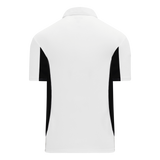 Athletic Knit (AK) A1825A-222 Adult White/Black Short Sleeve Polo Shirt