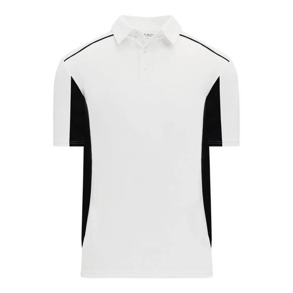 Athletic Knit (AK) A1825Y-222 Youth White/Black Short Sleeve Polo Shirt
