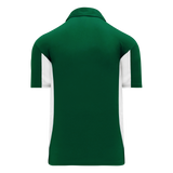 Athletic Knit (AK) A1825A-260 Adult Dark Green/White Short Sleeve Polo Shirt