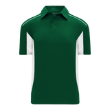 Athletic Knit (AK) A1825Y-260 Youth Dark Green/White Short Sleeve Polo Shirt