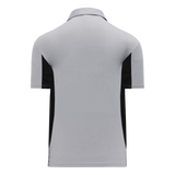 Athletic Knit (AK) A1825A-920 Adult Heather Grey/Black Short Sleeve Polo Shirt