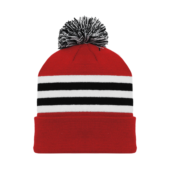 Athletic Knit (AK) A1830A-304 Adult Chicago Red Hockey Toque/Beanie