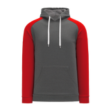 Athletic Knit (AK) A1840A-933 Adult Heather Charcoal/Red Apparel Sweatshirt