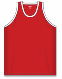 Athletic Knit (AK) B1325M-208 Mens Red/White League Basketball Jersey