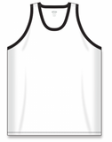 Athletic Knit (AK) B1325Y-222 Youth White/Black League Basketball Jersey