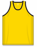 Athletic Knit (AK) B1325M-254 Mens Maize/Black League Basketball Jersey