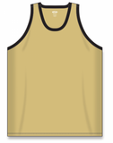 Athletic Knit (AK) B1325L-282 Ladies Vegas Gold/Black League Basketball Jersey