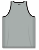 Athletic Knit (AK) B1325Y-822 Youth Grey/Black League Basketball Jersey