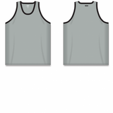 Athletic Knit (AK) B1325M-822 Mens Grey/Black League Basketball Jersey