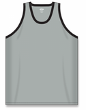 Athletic Knit (AK) B1325M-822 Mens Grey/Black League Basketball Jersey