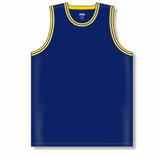 Athletic Knit (AK) B1710A-273 Adult Michigan Wolverines Navy Pro Basketball Jersey