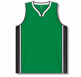 Athletic Knit (AK) B1715A-440 Adult Kelly Green/Black/White Pro Basketball Jersey