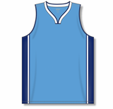 Athletic Knit (AK) B1715Y-475 Youth Sky Blue/Navy/White Pro Basketball Jersey