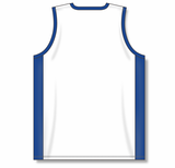 Athletic Knit (AK) B2115Y-207 Youth White/Royal Blue Pro Basketball Jersey