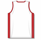 Athletic Knit (AK) B2115L-209 Ladies White/Red Pro Basketball Jersey