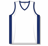 Athletic Knit (AK) B2115L-217 Ladies White/Navy Pro Basketball Jersey