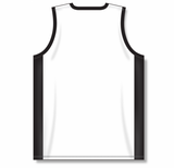 Athletic Knit (AK) B2115M-222 Mens White/Black Pro Basketball Jersey