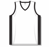 Athletic Knit (AK) B2115Y-222 Youth White/Black Pro Basketball Jersey