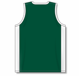 Athletic Knit (AK) B2115M-260 Mens Dark Green/White Pro Basketball Jersey