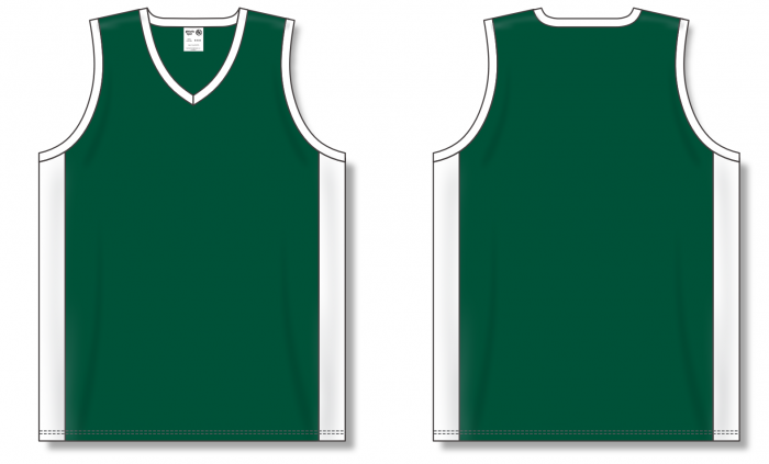 Green and 2024 white basketball jersey