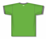 Athletic Knit (AK) BA1333Y-107 Youth Lime Green/Black/White Pullover Baseball Jersey