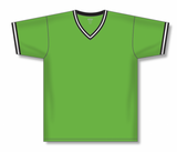 Athletic Knit (AK) BA1333Y-107 Youth Lime Green/Black/White Pullover Baseball Jersey