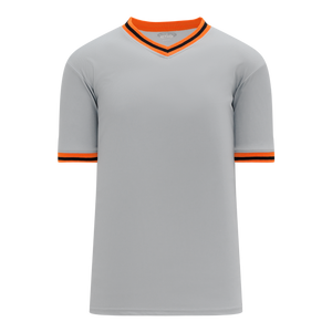 Athletic Knit (AK) V1333Y-111 Youth Grey/Orange/Black Volleyball Jersey