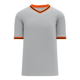 Athletic Knit (AK) V1333Y-111 Youth Grey/Orange/Black Volleyball Jersey