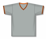 Athletic Knit (AK) S1333A-111 Adult Grey/Orange/Black Soccer Jersey