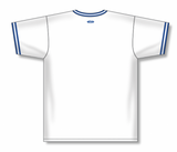 Athletic Knit (AK) BA1333Y-207 Youth White/Royal Blue Pullover Baseball Jersey