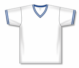 Athletic Knit (AK) BA1333Y-207 Youth White/Royal Blue Pullover Baseball Jersey