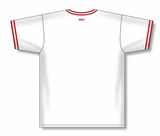Athletic Knit (AK) BA1333Y-209 Youth White/Red Pullover Baseball Jersey