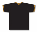 Athletic Knit (AK) BA1333A-212 Adult Black/Gold Pullover Baseball Jersey