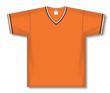 Athletic Knit (AK) BA1333Y-330 Youth Orange/Black/White Pullover Baseball Jersey