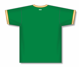 Athletic Knit (AK) BA1333Y-334 Youth Kelly Green/Gold/White Pullover Baseball Jersey