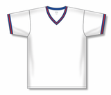 Athletic Knit (AK) S1333A-335 Adult White/Royal Blue/Red Soccer Jersey