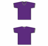 Athletic Knit (AK) BA1333A-438 Adult Purple/Black/White Pullover Baseball Jersey