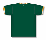 Athletic Knit (AK) BA1333Y-439 Youth Dark Green/Gold/White Pullover Baseball Jersey
