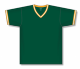 Athletic Knit (AK) BA1333Y-439 Youth Dark Green/Gold/White Pullover Baseball Jersey