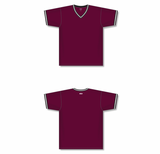 Athletic Knit (AK) BA1333Y-443 Youth Maroon/Black/White Pullover Baseball Jersey