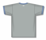 Athletic Knit (AK) BA1333Y-450 Youth Grey/Royal Blue/White Pullover Baseball Jersey