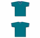 Athletic Knit (AK) BA1333Y-456 Youth Pacific Teal/Navy/White Pullover Baseball Jersey